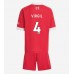 Maillot de foot Liverpool Virgil van Dijk #4 Domicile vêtements enfant 2025-26 Manches Courtes (+ pantalon court)